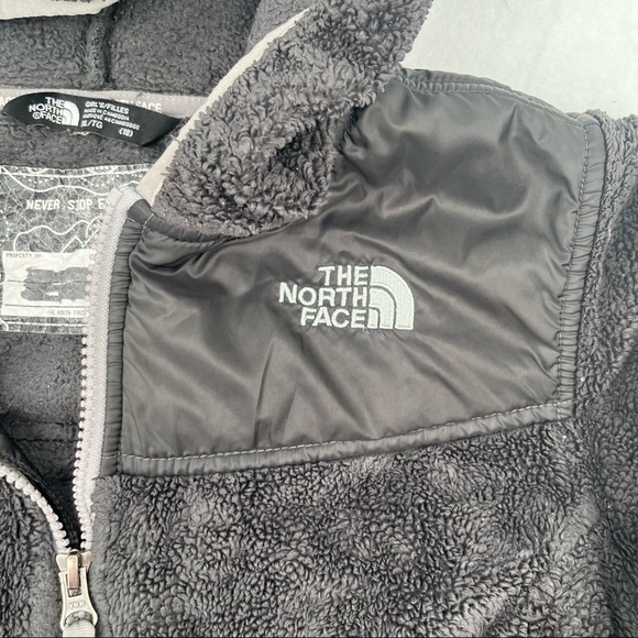 THE NORTH FACE Girls Black Soft Fleece Hooded full zip up Jacket size: XL (18) - Picture 8 of 8